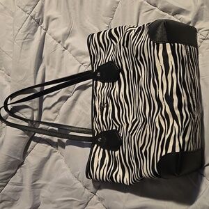 Zebra print shoulder bag